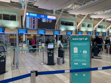 Vancouver, Kanada - 15 Ocak 2022: Vancouver Uluslararası Havalimanı (YVR)