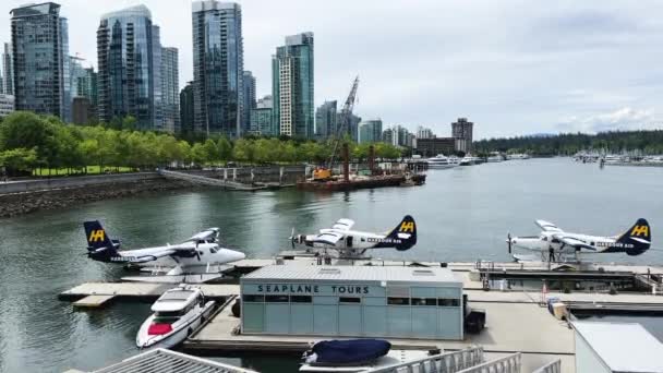Vancouver Canada June 2022 View Vancouver Harbour Flight Centre Close — Wideo stockowe