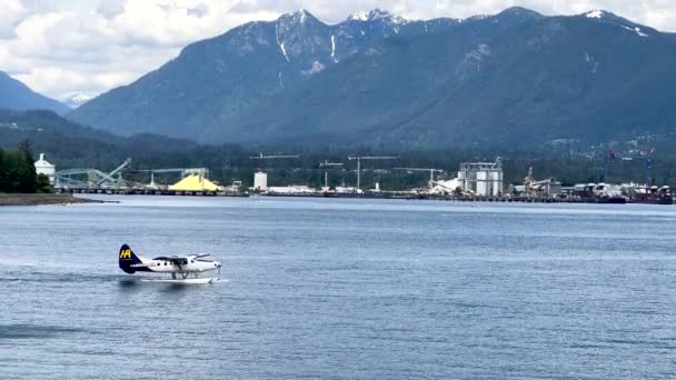 Vancouver Canada June 2022 View Vancouver Harbour Flight Centre Seaplanes — Stockvideo