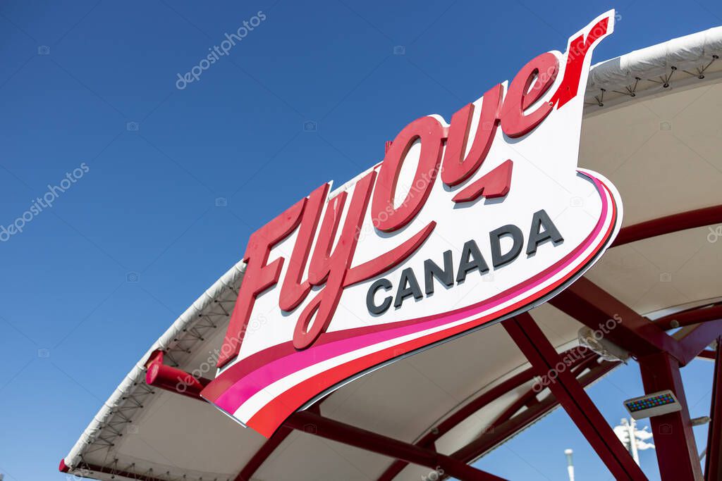 Vancouver, Canada -July 1,2022: View of FlyOver Canada flying ride located at the Port of Vancouver