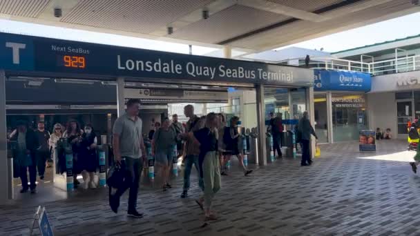 North Vancouver Canada July 2022 View Lonsdale Quay Seabus Terminal — Video Stock