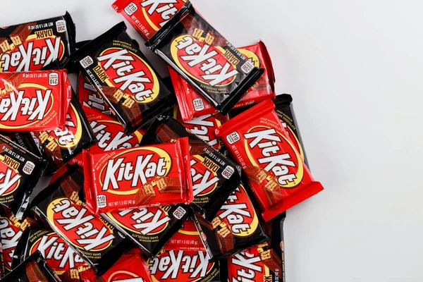 Maio 2021 Nova Iorque Kit Kat Wafer Bar Revestido Com — Fotografia de Stock