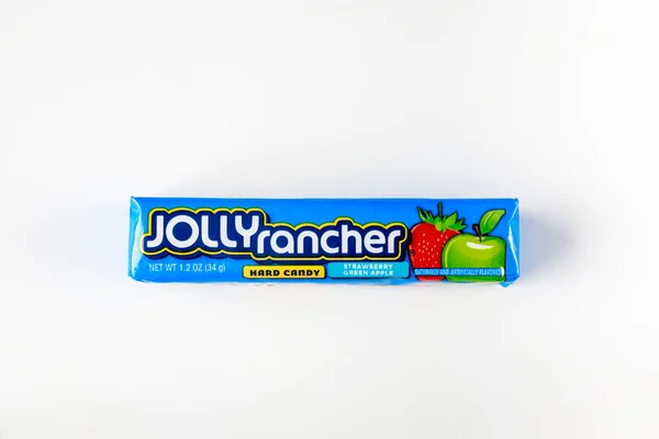 Pacote de doce Jolly rancher duro com sabor a frutas. — Fotografia de Stock