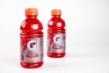January 8, 2022. New York, USA. For staying hydrated, you can take a Gatorade sports drink in a bottle with electrolytes.