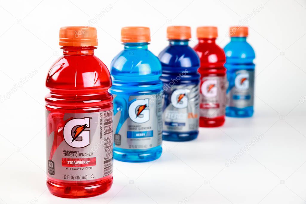 January 8, 2022. New York, USA. The Gatorade sports drink keeps you hydrated by providing electrolytes.