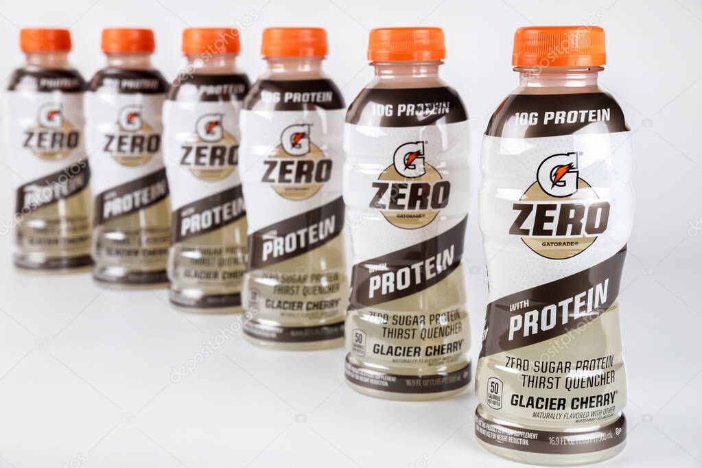 January 8, 2022. New York, USA. A Gatorade zero sports drink with protein has been designed to keep you hydrated.