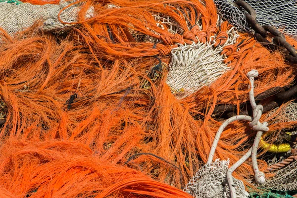 보고에서 다채로운 fishingnets aswaste — 스톡 사진