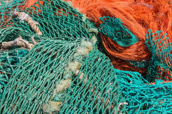 보고에서 다채로운 fishingnets aswaste — 스톡 사진