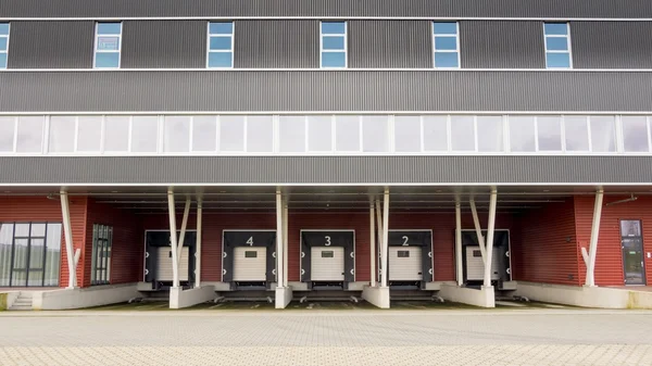 Distribution centre with docking station for trucks — Stock Photo, Image