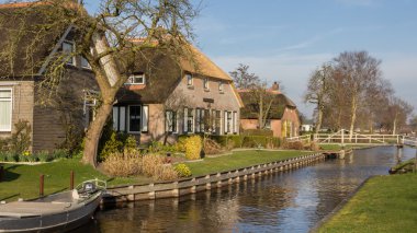 tarihi Ahşap evin kemer schutsloo giethoorn