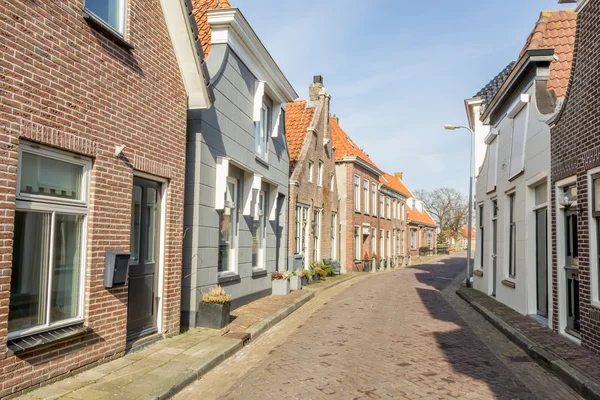 Hagyományos holland házak smal község — Stock Fotó