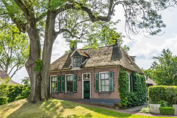 Gezellige historische huisje in dwarsgracht Nederland — Stockfoto