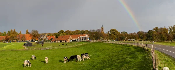 Panorama Amerongen in Nederland Stockfoto