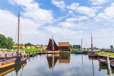 Enkhuizen 'deki Zuiderzee Müzesi Sahnesi Hollanda