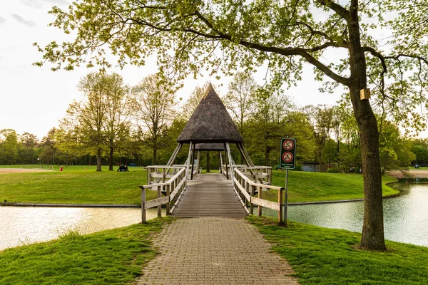 Panorama openbaar park in Twente Nederland — Stockfoto