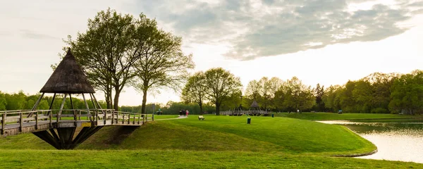 Panorama public park in Twente The Netherlands — Stock Photo, Image