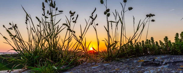 Sunset kilátás formában erőd — Stock Fotó