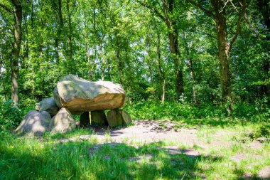 Tarih öncesi Dolmen Hollanda 'da Groningen' de Hunebed