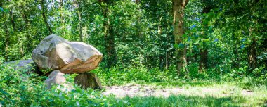 Tarih öncesi Dolmen Hollanda 'da Groningen' de Hunebed