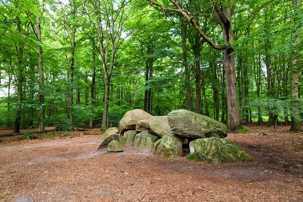 Dolmen préhistorique néerlandais Hunebed à Drnethe — Photo