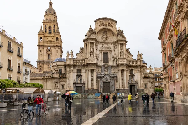 Katedra Najświętszej Marii Panny w centrum Murcji, Hiszpania — Zdjęcie stockowe