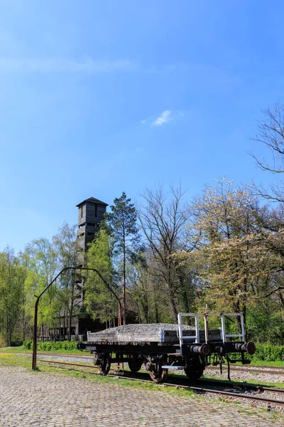 Estação Asch e torre em Como em Belgum — Fotografia de Stock