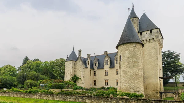 Chateau Rivau i Loire Valley, Frankrike Stockbild