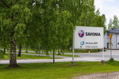 İisalmi, Finlandiya - 7 Haziran 2022: Savonia Uygulamalı Bilim Üniversitesi Finlandiya 'nın Savonia şehrinde