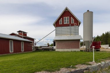 Kuzey Sevonia, Finlandiya 'daki Modern Dariy çiftliğindeki Silo