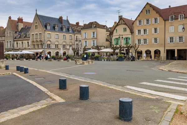 Chartres France April 2022 Cityscape Market Restaurants Front Cathdral Chartres — Stockfoto