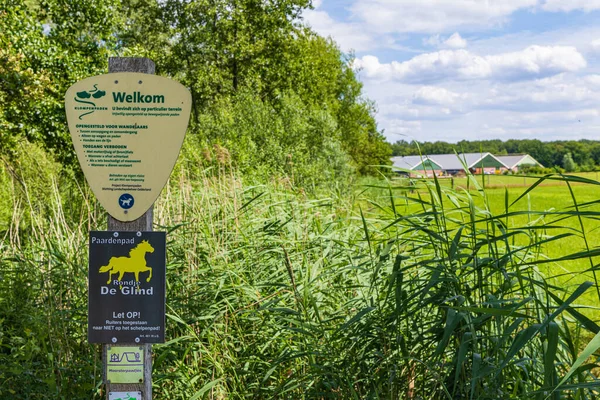 Glind Barneveld Netherlands July 2022 Information Board Unicorn Hiking Trail — Fotografia de Stock