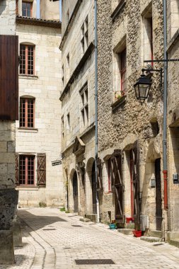 Fransa 'nın güneybatısındaki Perigueux Dordogne bölgesinde Picturesque Caddesi.