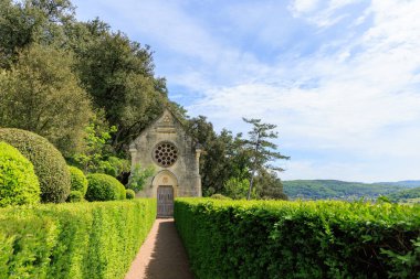 Marquyssac gardens near Beynac along Dordogne river in Perdigord region in France