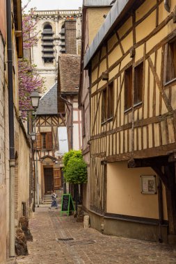 Troyes, Fransa - 5 Mayıs 2022: Ortaçağ 'ın kuzeydoğu Fransa' nın Büyük Doğu Bölgesi