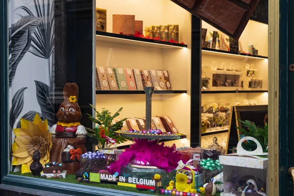 Brussels Belgium March 2022 Shop Window Galeries Hubert Chocolate Candy — Foto Stock