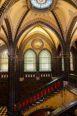 Lubeck, Germany - July 30, 2022: Beautiful renaissance Interior of city hall in Lubeck in Schleswig-Holstein in northern Germany