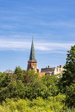 Cityscape Domitz in Mecklenburg-Vorpommern Germany well know for the Elbe bridge destroyed to prefent Russians to pass the Elbe river during WOII