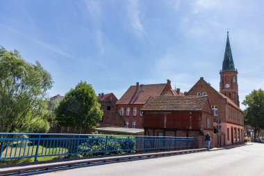 Cityscape Domitz in Mecklenburg-Vorpommern Germany well know for the Elbe bridge destroyed to prefent Russians to pass the Elbe river during WOII