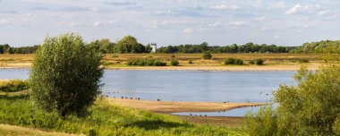Landscape Elbe valley and the green belt former inner-German border between East and West Germany near Schnackenburg in Lower saxony Germany
