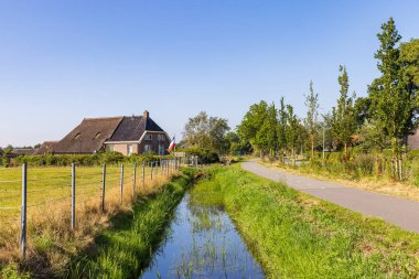 Traditional farm in de Holm Niebert municipality Westerkwartier in Groningen province the Netherlands