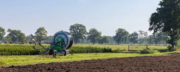 Westerkwartier Netherlands August 2022 Watering System Agriculture Field Niebert Municipality — Stockfoto