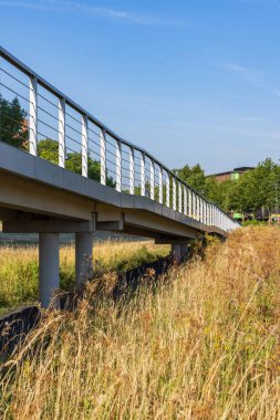 Yaz mevsiminde yaşanan sıcak hava dalgası nedeniyle Wageningen Üniversitesi 'nin Atlas Köprüsü ve inşaatına erişim neredeyse tamamen kurudu.