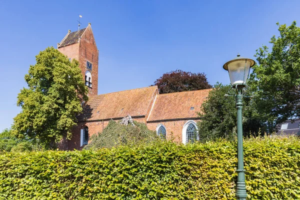 Classic Church 13Th Century Surrounded Big Trees Tolbert Municipality Westerkwartier — Stockfoto