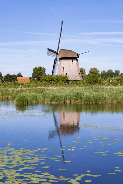 Molino Viento Tradicional Molenkade Hoornse Vaart Holanda Del Norte Los —  Fotos de Stock