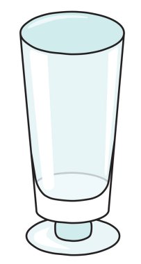 Uzun kokteyl bardağı fırlatın. El çizimi karikatür stili renkli vektör çizimi. Parti kartı, davetiyeler, posterler, bar menüsü veya alkol tarifi için.