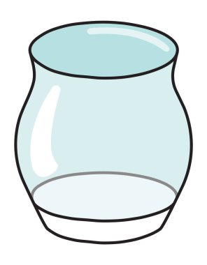 Eski moda duble viski bardağı taşır. Şık karalama çizgi film stili cin renkli vektör çizimi. Parti kartı, davetiyeler, posterler, bar menüsü veya alkol tarifi için