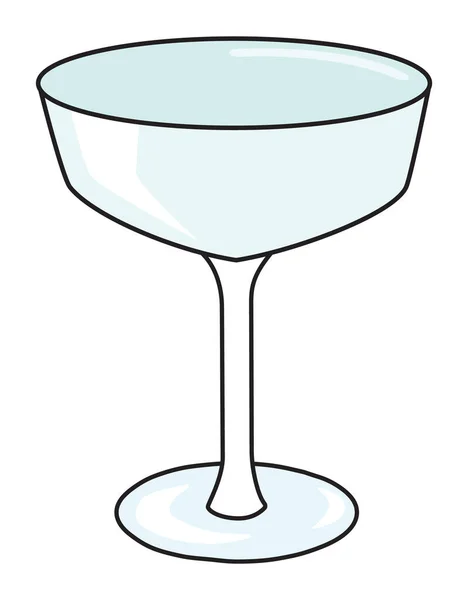 Fizzio bewältigen Sekt und Cocktailglas. Stilvolle handgezeichnete Doodle-Cartoon-Stil Gin farbige Vektorillustration. Für Party-Karten, Einladungen, Poster, Bar-Menüs oder Alkohol Kochbuch Rezept — Stockvektor
