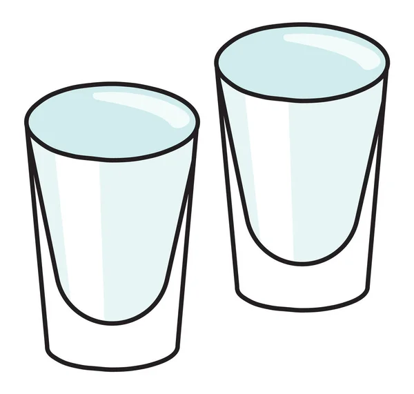 Een Paar Stijlvolle Handgetekende Doodle Cartoon Stijl Shot Shooter Cocktail — Stockvector