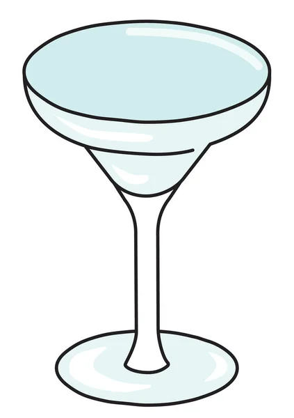 Stylish Hand Drawn Doodle Cartoon Style Margarita Cocktail Glass Vector — Vetor de Stock