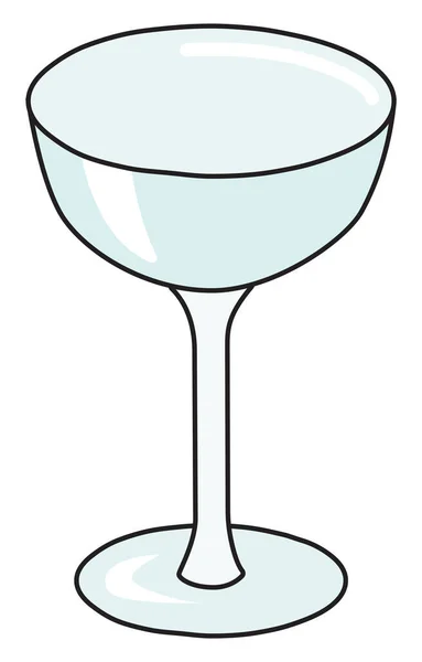 Cope o vinho espumante e o copo de cocktail. Stylish hand-drawn doodle cartoon style gin colored vector illustration. Para cartão de festa, convites, cartazes, menu de bar ou receita de livro de cozinha de álcool — Vetor de Stock